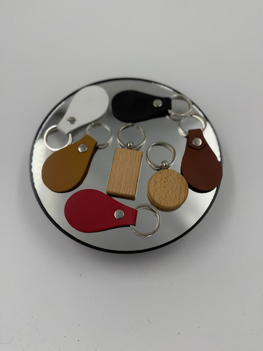 Custom Leather &amp; Wood Keychains! 🔑✨