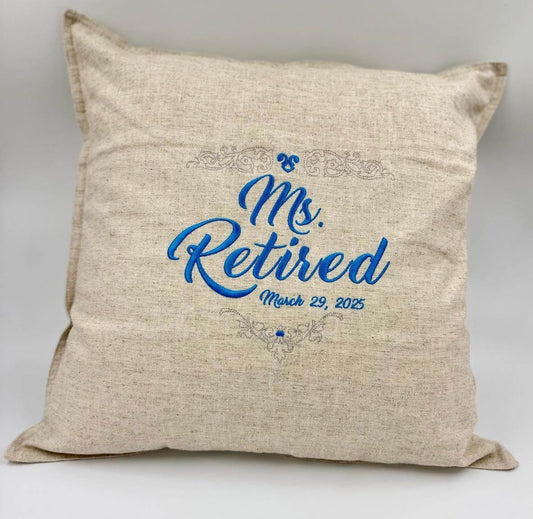 Embroidered Throw Pillow